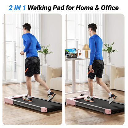Slim Under Desk Treadmill with 2.5HP Motor | 265 lb Capacity, LED Display, Remote, 2.5 MPH