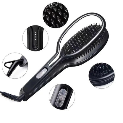 SleekEase Ceramic Hair Straightening Brush