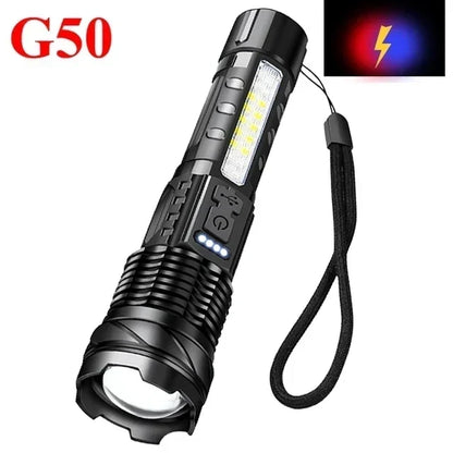 Ultra Bright Tactical LED Flashlight with Rechargeable Power Bank