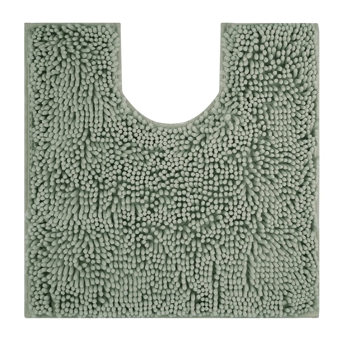 U-Shaped Toilet Mat – Chenille Bath Rug with High Absorbency, Non-Slip, Machine Washable, Soft and Cozy