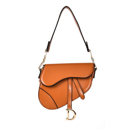 Exclusive PU Leather Shoulder Bag for Women – Stylish Saddle Design
