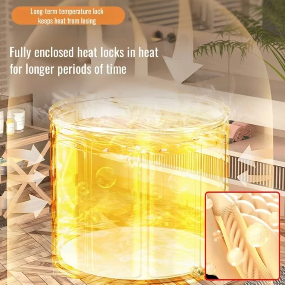 Foldable Deluxe Bath for Adults and Kids with Heat Insulation