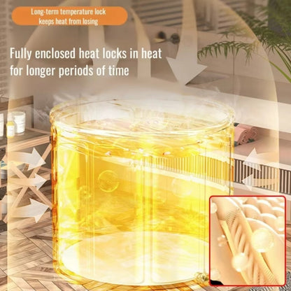 Foldable Deluxe Bath for Adults and Kids with Heat Insulation