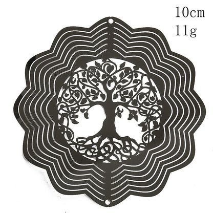 3D Life Tree Wind Chime | Stainless Steel | 10 cm | Reflective Mirror Effect