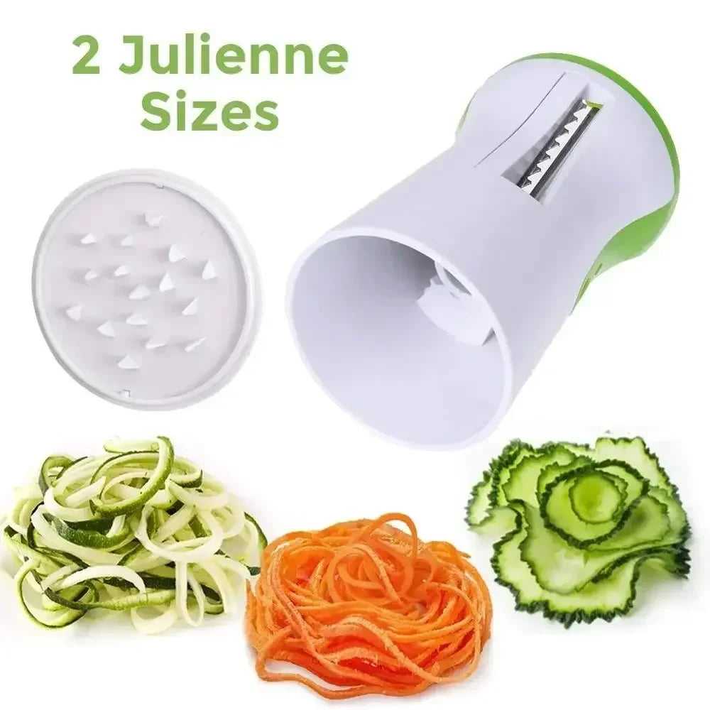 Spiral Vegetable and Cheese Cutter | Stainless Steel Blade | Compact & BPA-Free