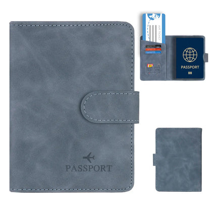 Compact Passport Holder with RFID Protection | Elegant Leather Look for Men & Women