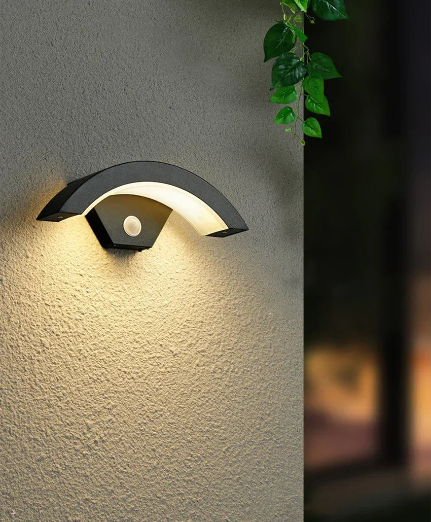 18W Waterproof LED Wall Light for Outdoor Use with Motion Detection