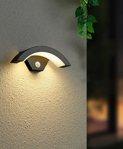 18W Waterproof LED Wall Light for Outdoor Use with Motion Detection