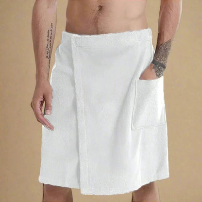 Comfortable Bath Wrap with Velcro Closure and Pocket
