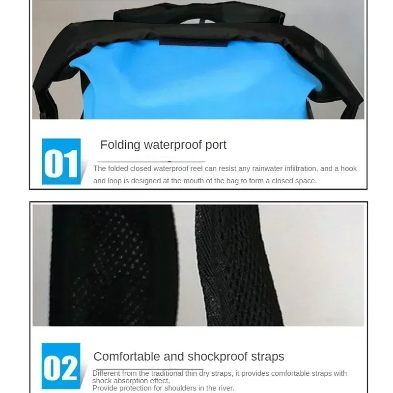25L Waterproof and Breathable Backpack for Kayaking, Trekking, Outdoor Adventures