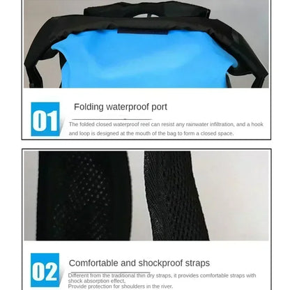 25L Waterproof and Breathable Backpack for Kayaking, Trekking, Outdoor Adventures