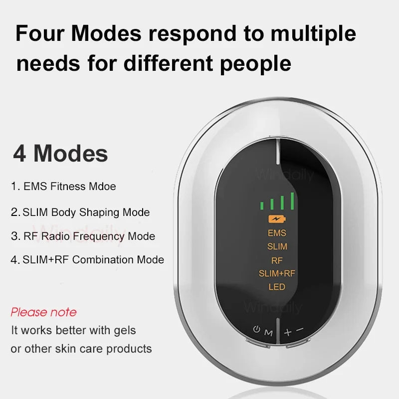 Wireless Body Massager with EMS, Vibration Features & 4 LED Colors