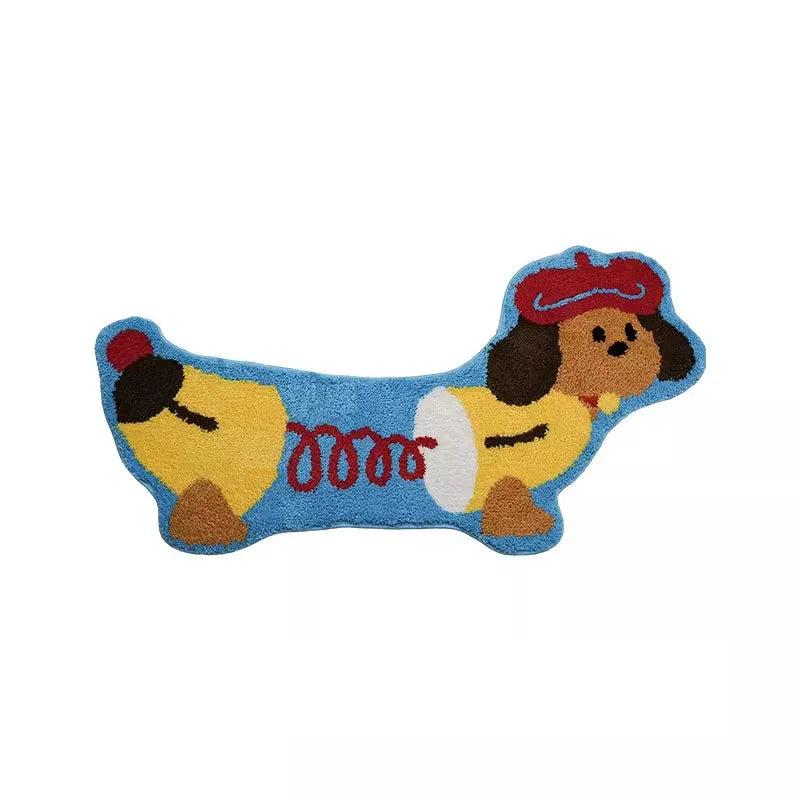 Charming Dachshund-Inspired Long Area Rug
