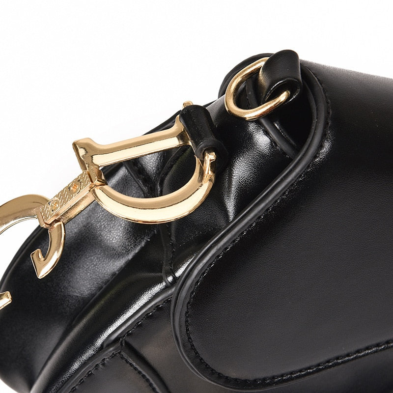 Exclusive PU Leather Shoulder Bag for Women – Stylish Saddle Design