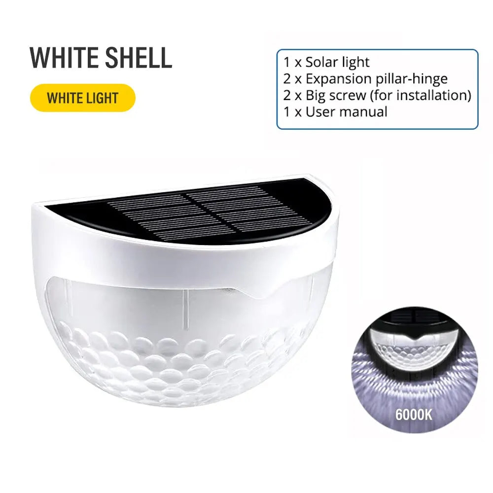Solar LED Wall Light with Light Sensor | Waterproof IP65 | 6 LEDs | Perfect for Fences & Gardens