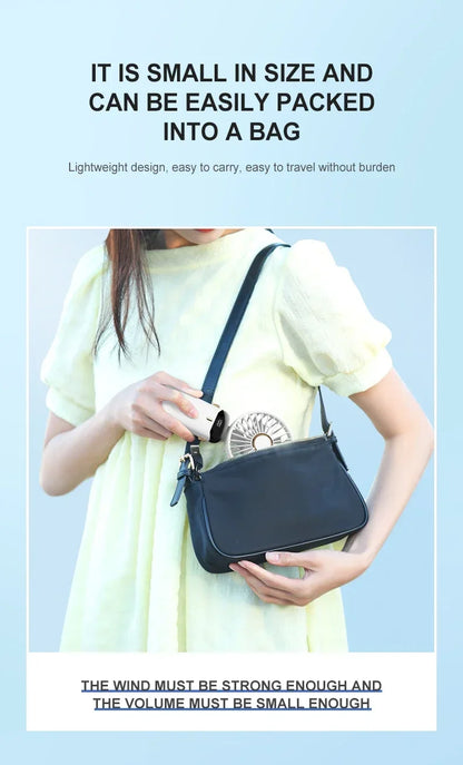 Portable Mini Fan 5000mAh – Wireless USB Rechargeable with Digital Screen and Phone Holder, 5-Speed Neck Hanging Design