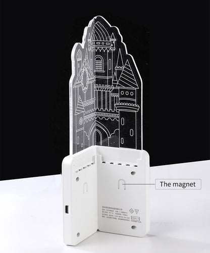 Rechargeable 3D LED Night Wall Light