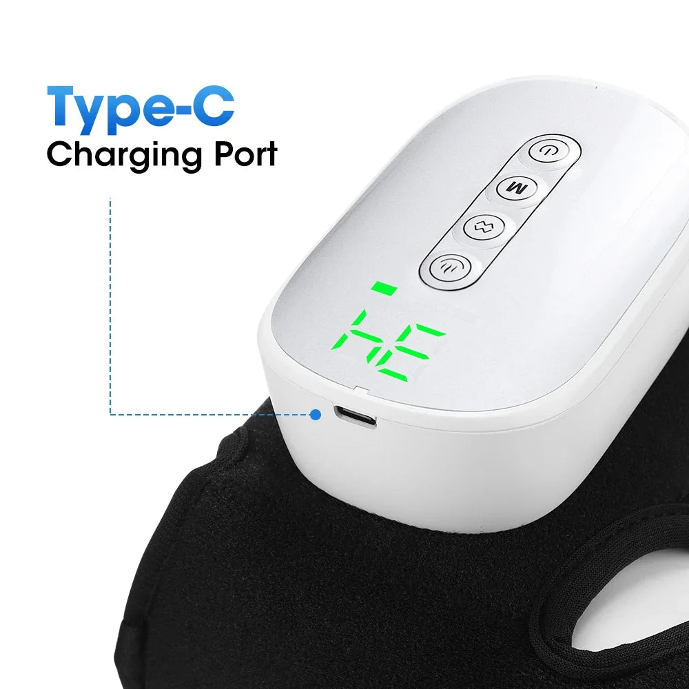 Rechargeable Foot and Ankle Wrap – Air Compression Massager with Heat, 3 Modes, 5 Intensities & Vibration Option