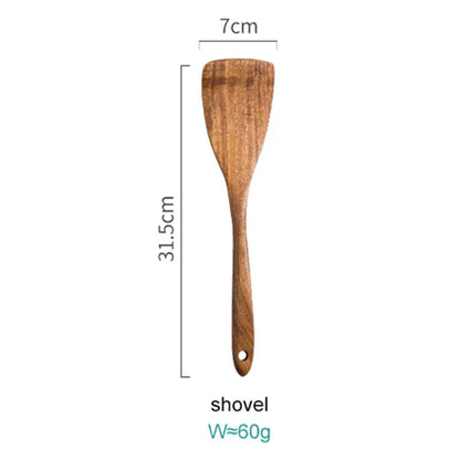 Elegant 8-Piece Acacia Wood Kitchen Utensil Collection