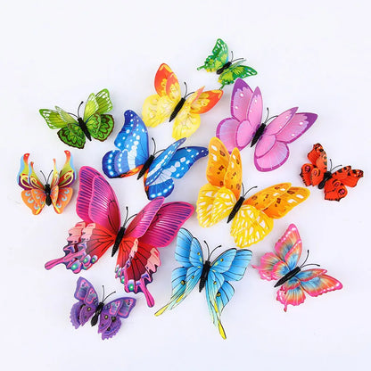 Magnetic 3D Butterfly Wall Stickers Set | 12 Pieces | Double Layered