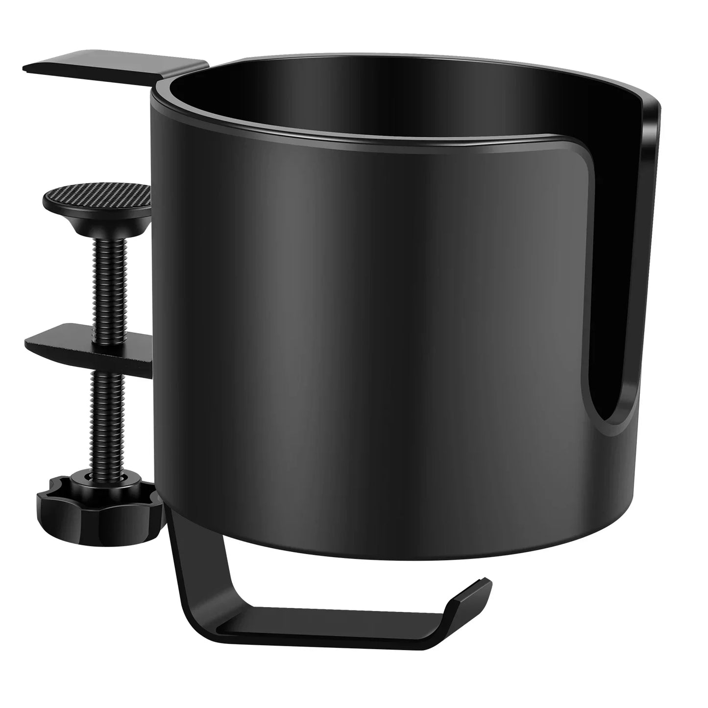 2-in-1 Desk Cup Holder with Adjustable Headphone Hook | 10 cm Diameter