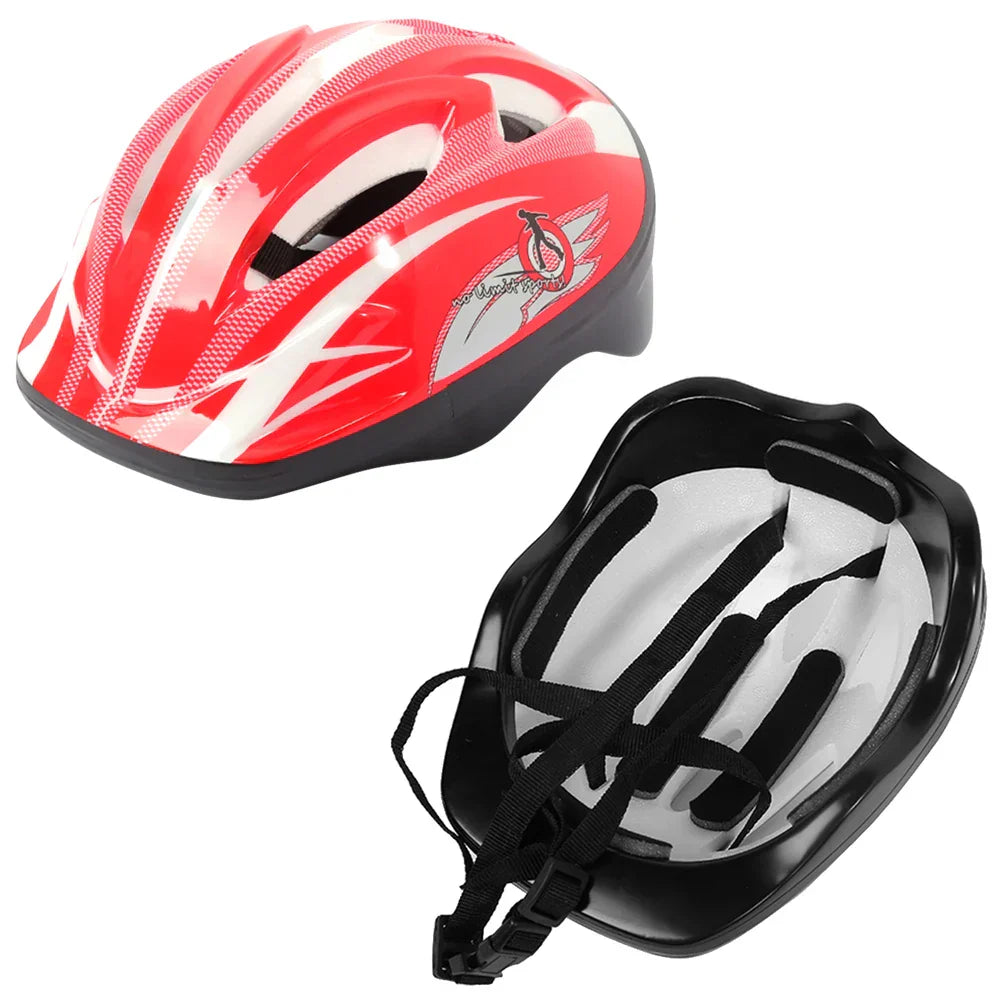 Children's Safety Helmet Set | 7-Piece Protection Gear with Knee, Elbow, and Wrist Pads | Adjustable Fit | Shock Absorbing | Great for Biking and Skating
