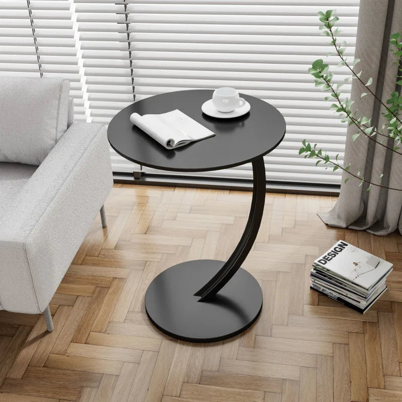 Reinforced Round Side Table for Living Room and Bedroom