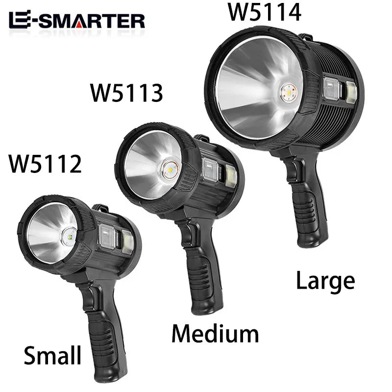 1000X Flashlight – 900,000 Lumens, Solar & USB, Side Light & Power Bank