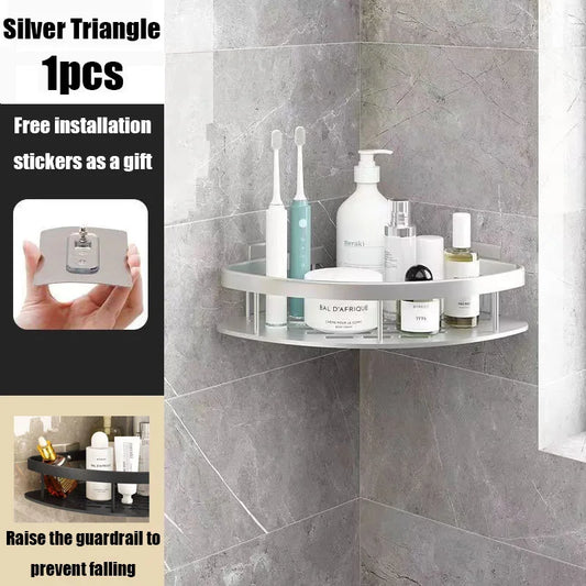Corner Shower Shelf without Drilling – Rustproof & Space-Saving for Shampoo, Soap & Bath Accessories