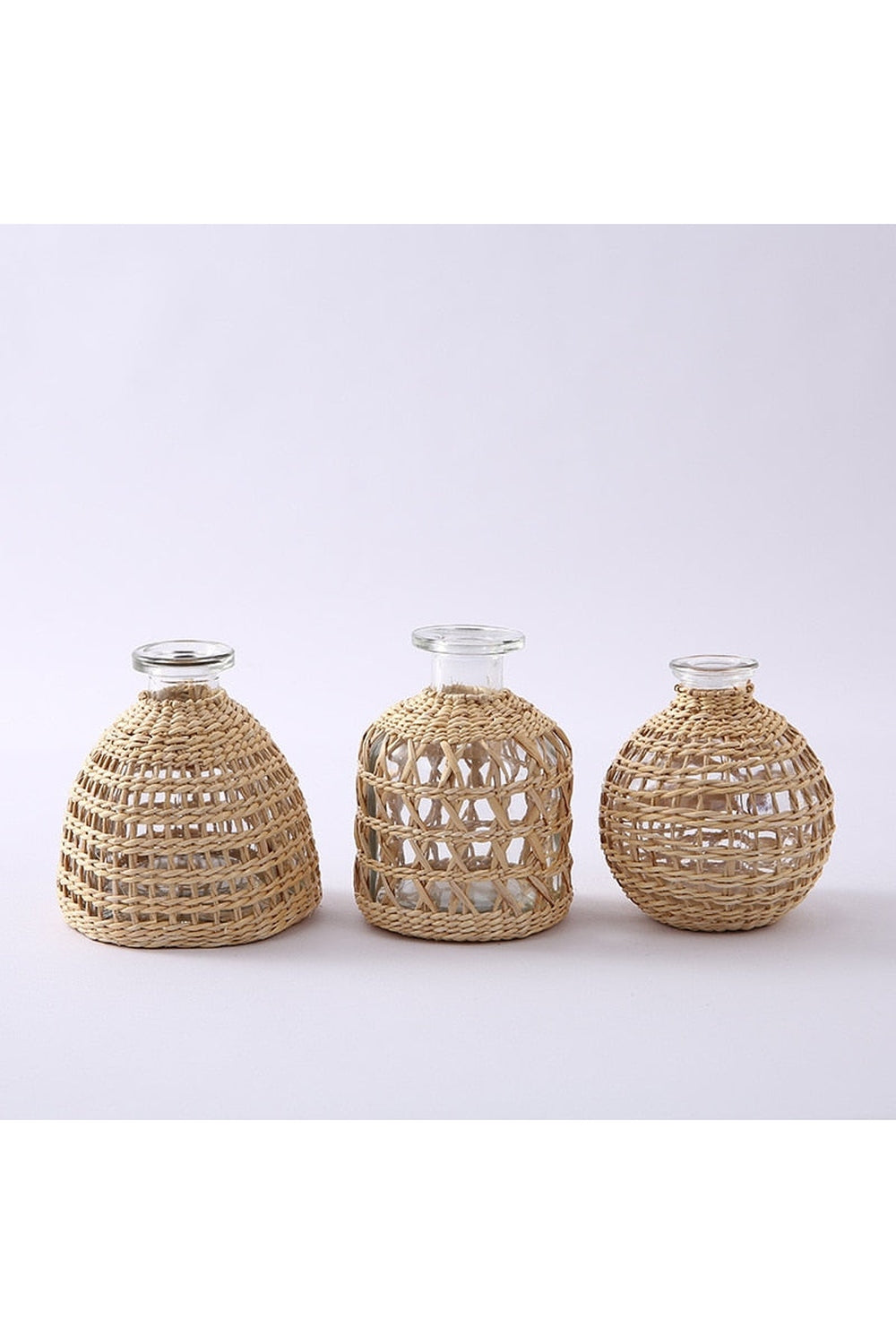 Glass Vases in Rattan Design | Taalita Collection