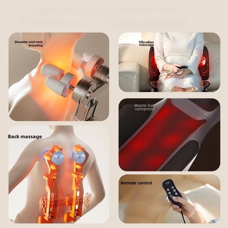 Heat-Enhanced Massage Cushion – Full Body Vibration for Office & Car