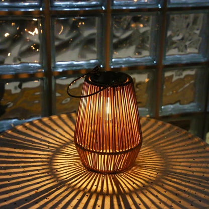 Portable Waterproof Hanging Light – Solar Rattan Lantern