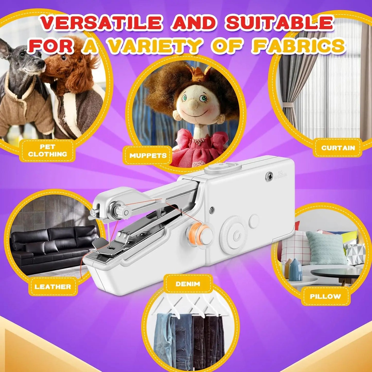 Compact and Portable Mini Sewing Machine for Repairs and DIY Projects