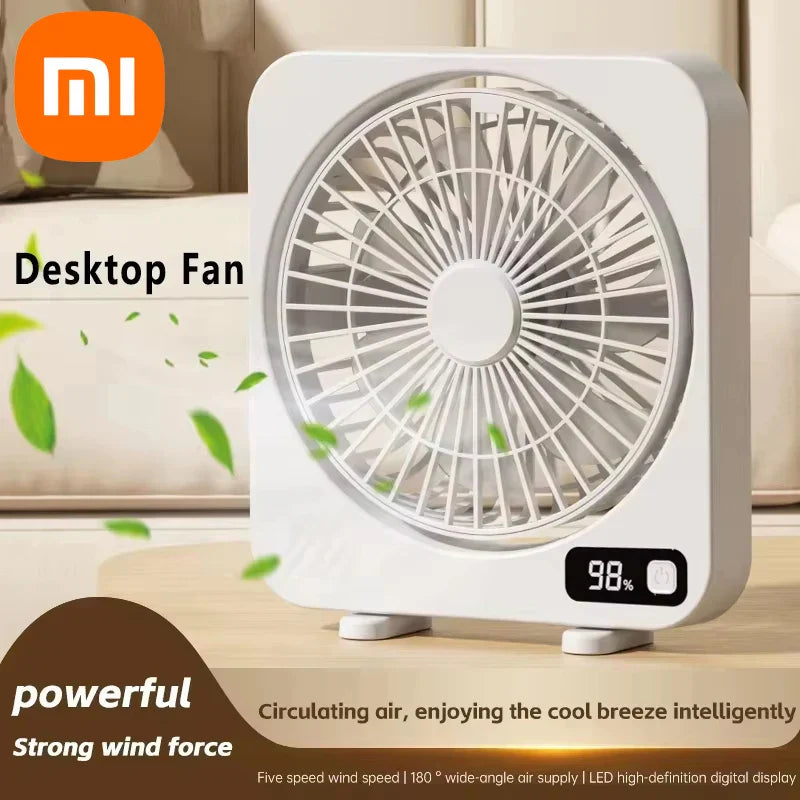 Compact USB Desktop Fan with 5 Speed Settings – Whisper Quiet