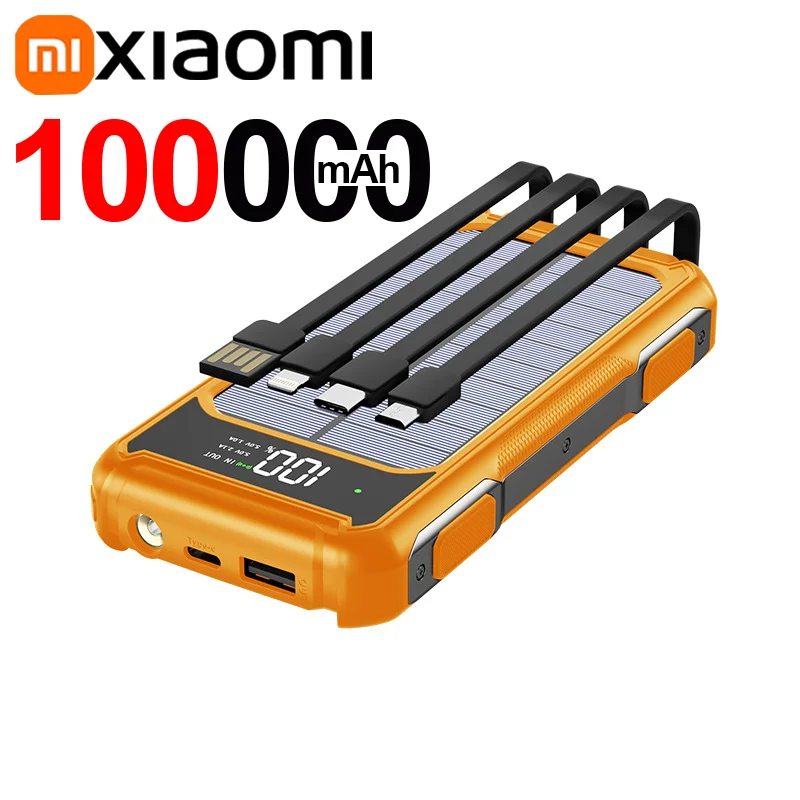 20,000mAh Solar Power Bank – Rechargeable & Compact Battery Pack