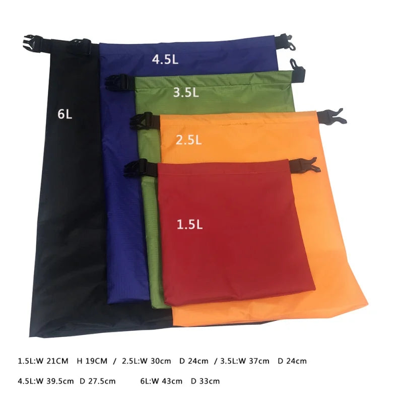 Dry Bag Set - Waterproof & Ultra-Lightweight - 5 Sizes for Sports & Outdoors