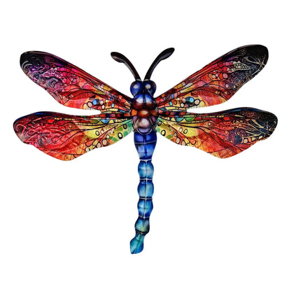 3D Metal Dragonfly Wall Art | Wrought Iron Sculpture | Garden & Home Decor