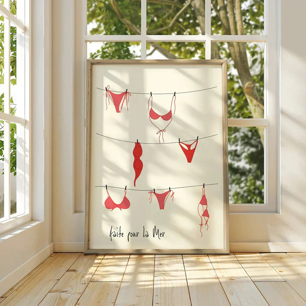 Wall Art featuring Bikini Design