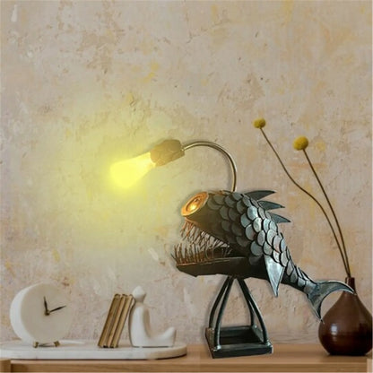 Handcrafted Adjustable Fishing Design Table Lamp – Rustic Light Fixture