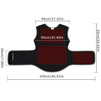 Adjustable Heated Wrap for Back and Shoulders with Red Light & Vibration Massage – 3 Heat Settings