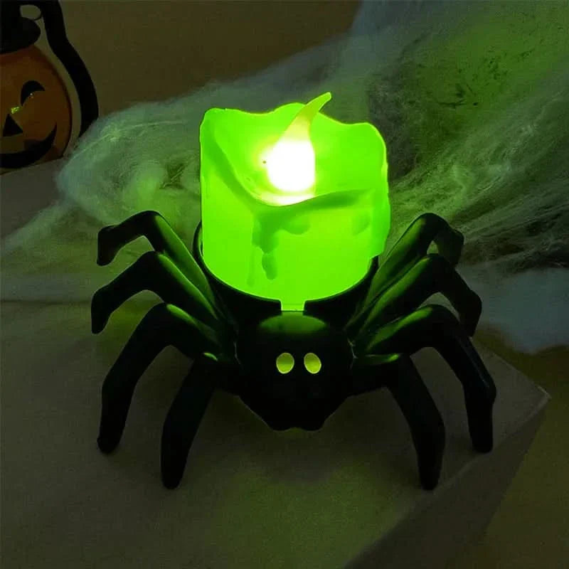 LED Skull and Spider Lamp for Halloween – Creepy Home Decoration