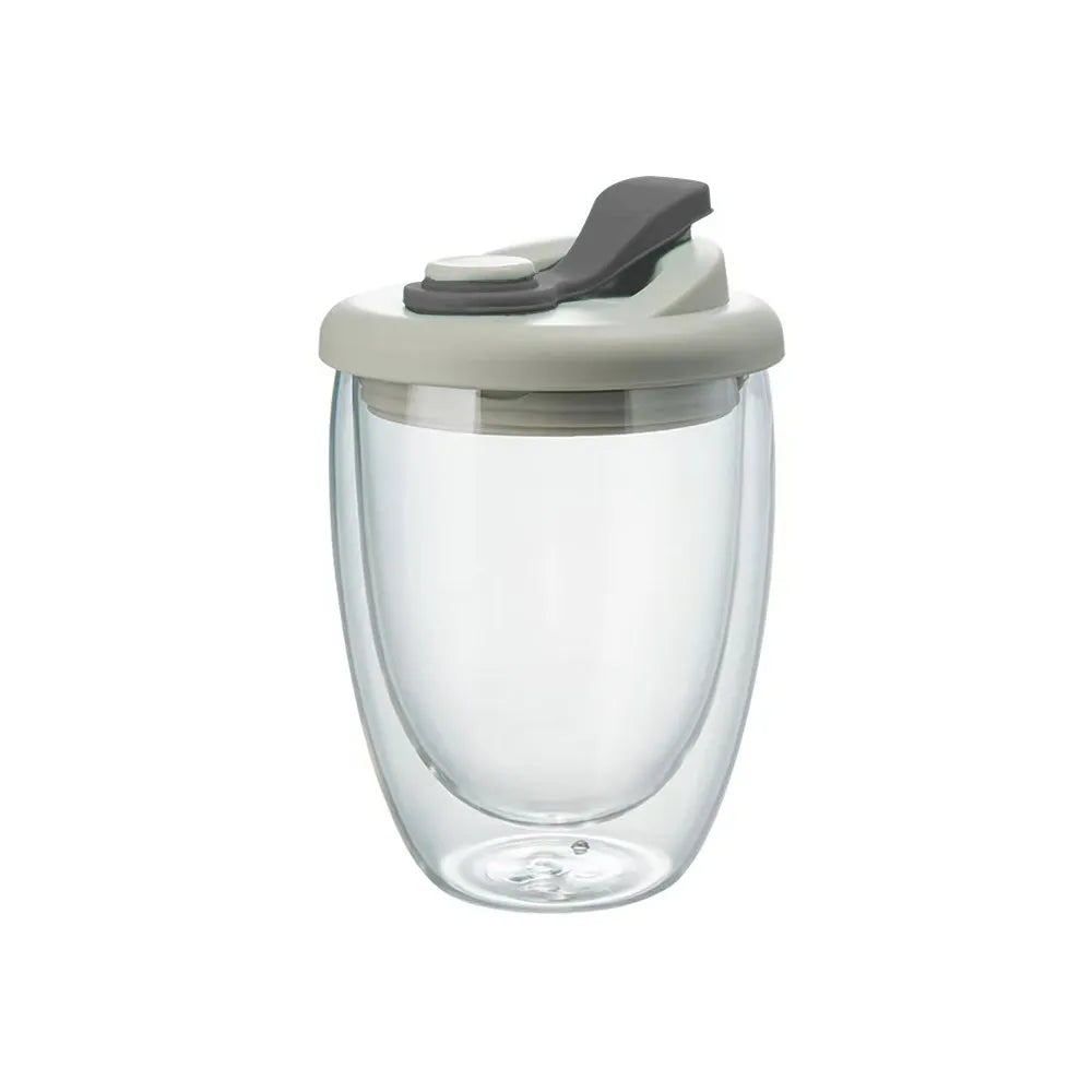 Transparent Double Wall Glass Mug – Leak-Proof Design