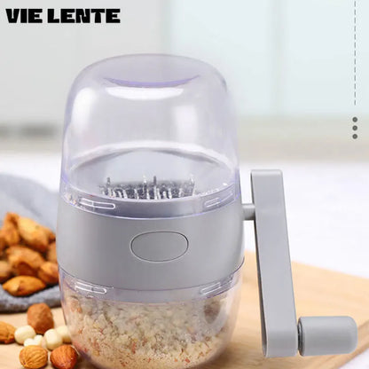 Manual Nut Grinder for Nuts and Spices with Stainless Steel Blades