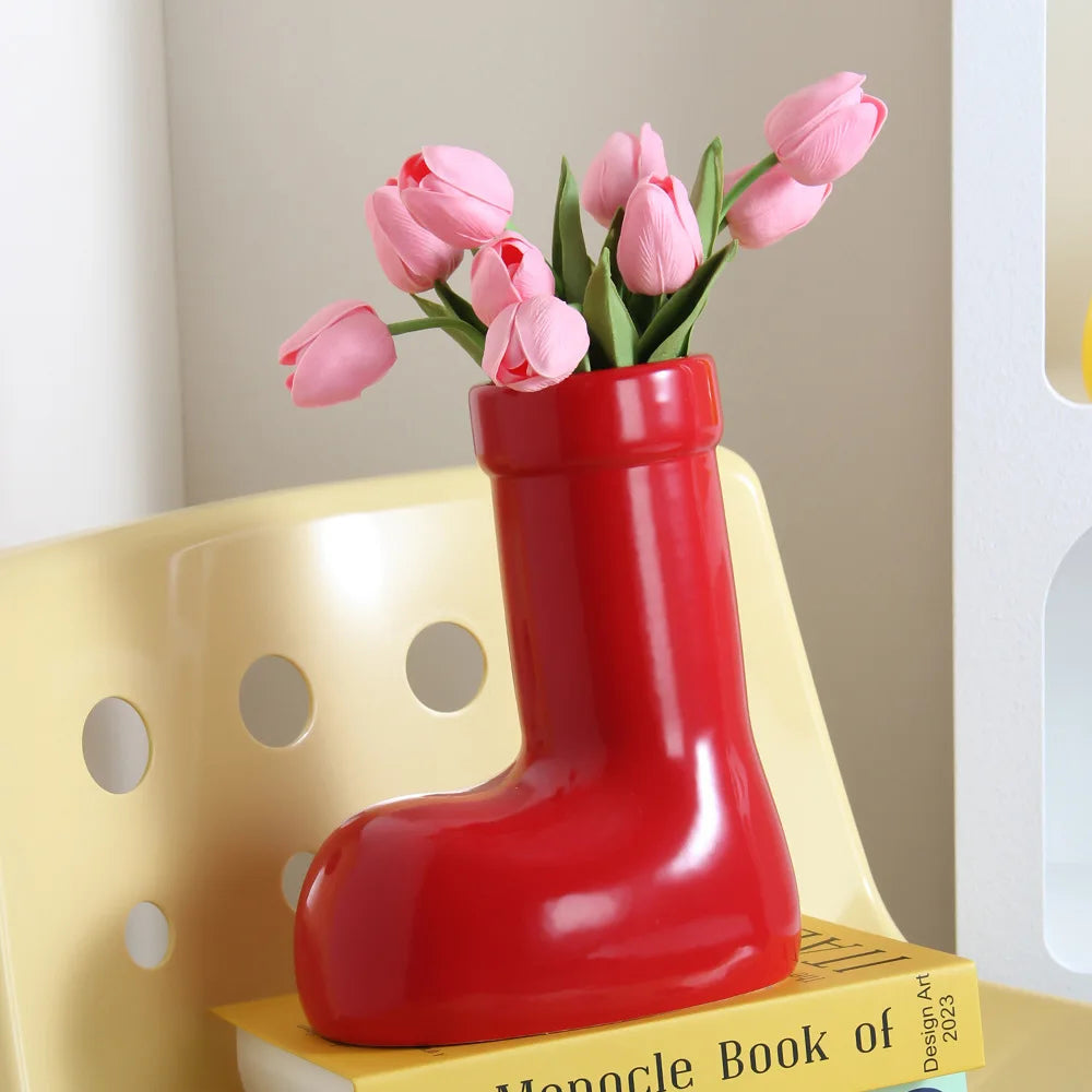 Vase in Ankle Boot Design