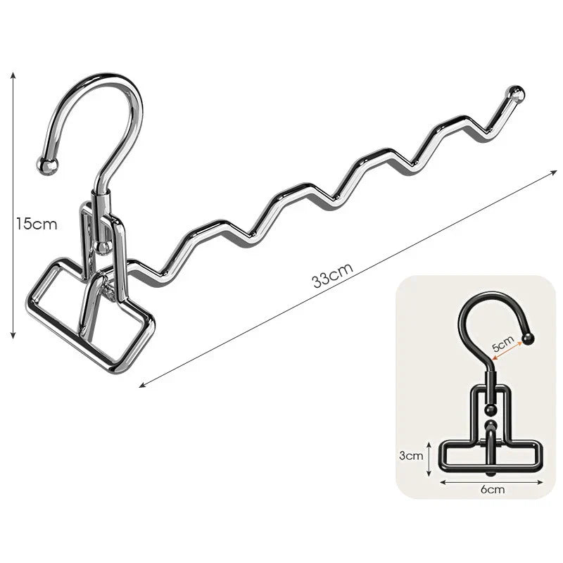 Collapsible Stainless Steel Clothes Hanger - Versatile Travel and Hotel Dryer