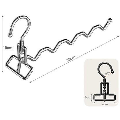 Collapsible Stainless Steel Clothes Hanger - Versatile Travel and Hotel Dryer