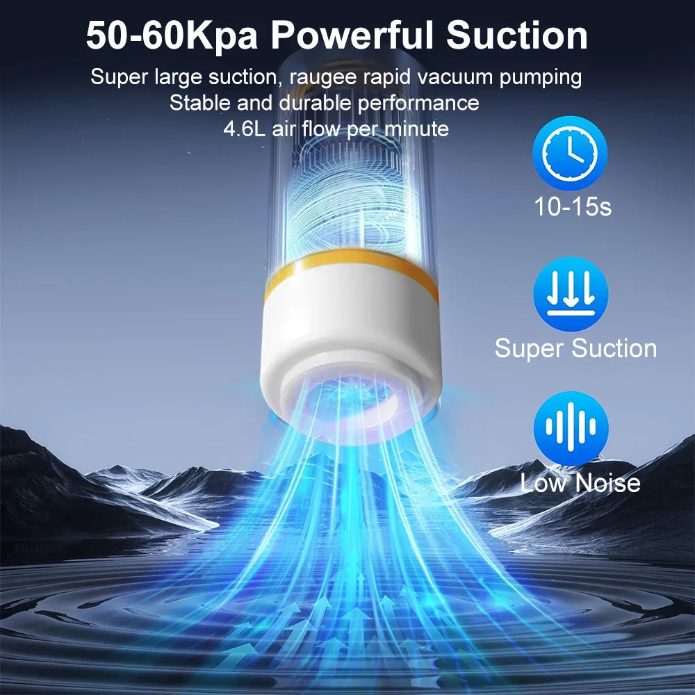 Compact Rechargeable Vacuum Pump for Efficient Food Storage