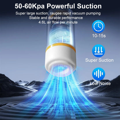 Compact Rechargeable Vacuum Pump for Efficient Food Storage