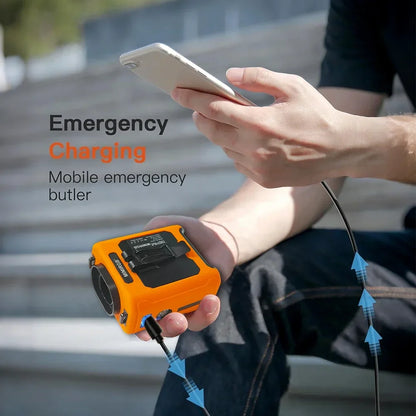 Rechargeable 10000mAh Clip-On Fan with Power Bank – Wearable, USB, 5-Speed