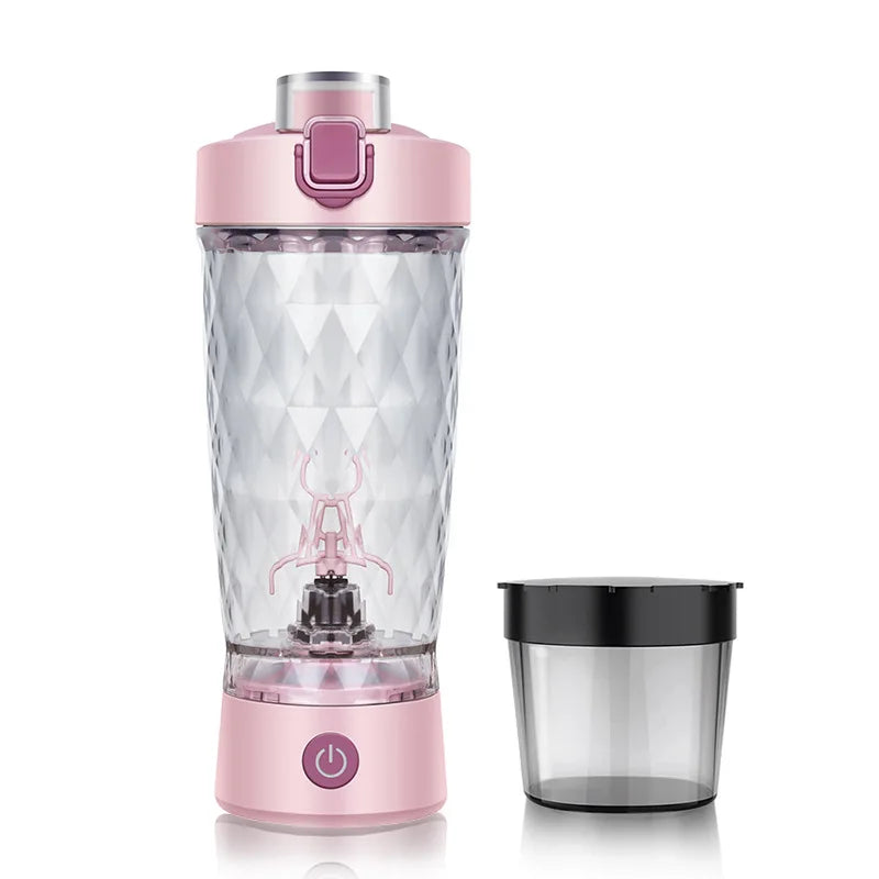 Self-Cleaning Electric Shaker Bottle with Built-in Powder Storage, USB-C